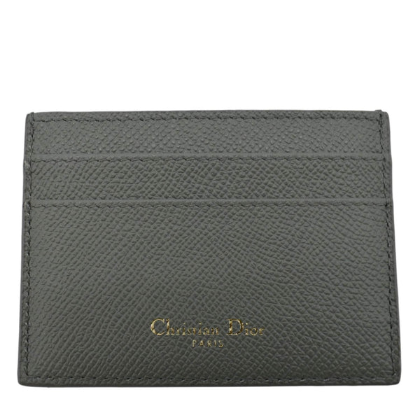 CHRISTIAN DIOR 30 Montaigne Grained Calfskin Leather Card Holder Dark Grey
