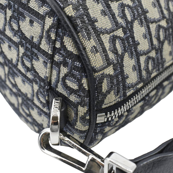 CHRISTIAN DIOR Roller Oblique Canvas Messenger Bag Navy Blue