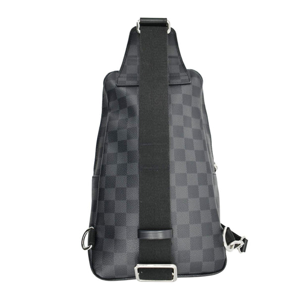 LOUIS VUITTON Avenue Sling Damier Graphite Backpack Bag Black back look