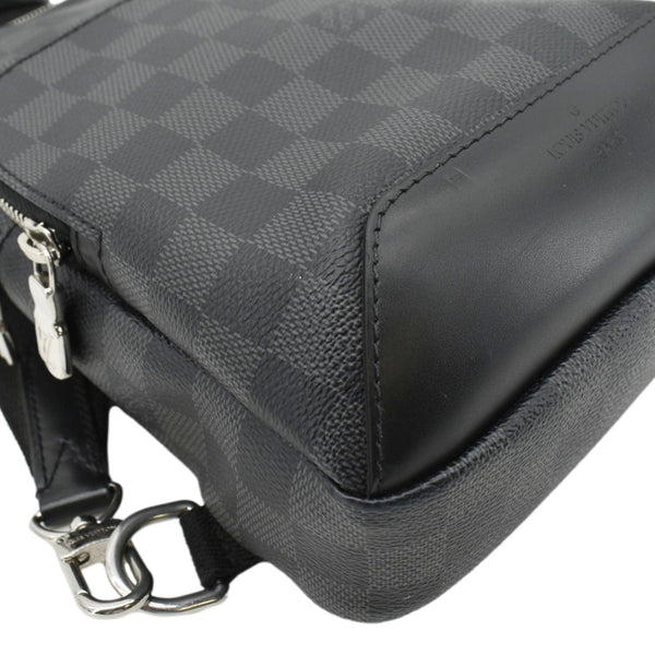 LOUIS VUITTON Avenue Sling Damier Graphite Backpack Bag Black