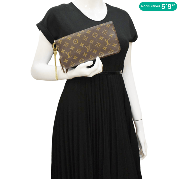 LOUIS VUITTON Insolite Monogram Canvas Organizer Wallet Brown