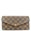 LOUIS VUITTON Sarah Damier Ebene Wallet Rose Ballerine
