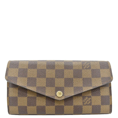 LOUIS VUITTON Sarah Damier Ebene Wallet Rose Ballerine