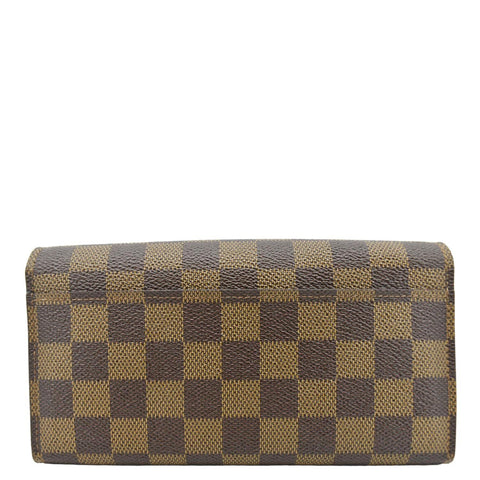 LOUIS VUITTON Sarah Damier Ebene Wallet Rose Ballerine