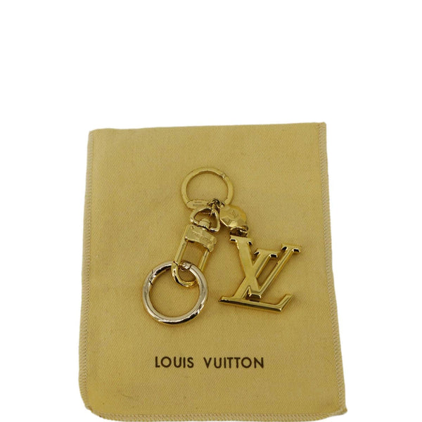 LOUIS VUITTON Facettes Metal Bag Charm Key Holder Gold