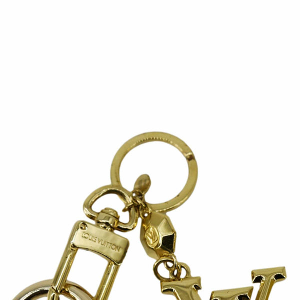 LOUIS VUITTON Facettes Metal Bag Charm Key Holder Gold