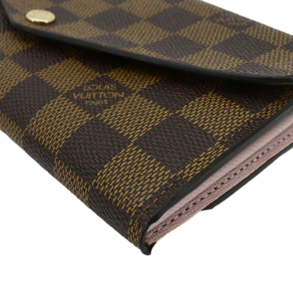 LOUIS VUITTON Sarah Damier Ebene Wallet Rose Ballerine
