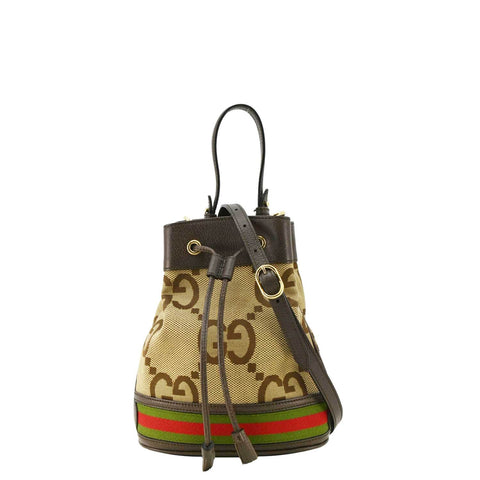 GUCCI Ophidia Small GG Supreme Canvas Bucket Bag Beige 550621