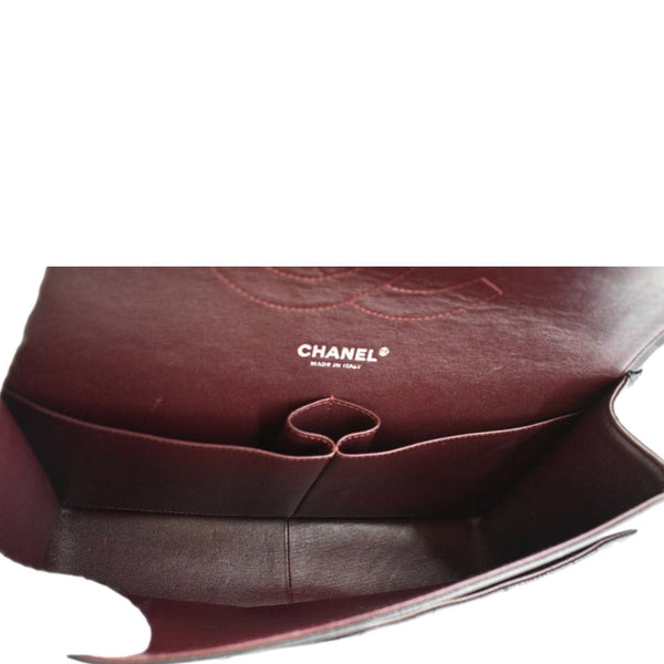 CHANEL Jumbo Double Flap Quilted Caviar Leather Shoulder Bag Black