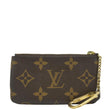 LOUIS VUITTON Brown Coin Case front view
