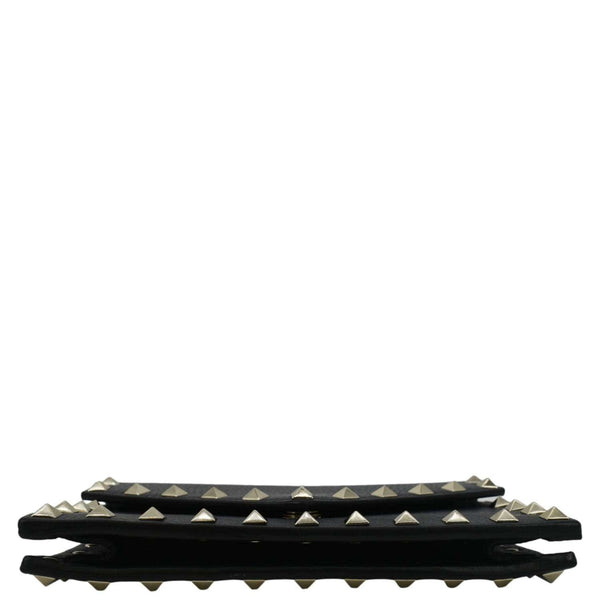 VALENTINO Rockstud Leather Wallet On Chain Crossbody Bag Navy Blue