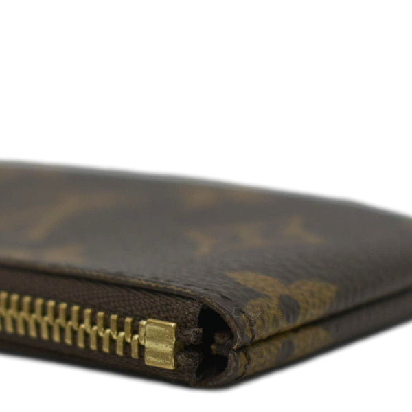LOUIS VUITTON Brown Coin Case front left border view