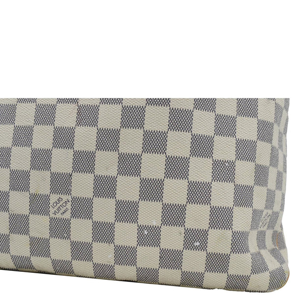 LOUIS VUITTON Delightful MM Damier Azur Hobo Shoulder Bag White