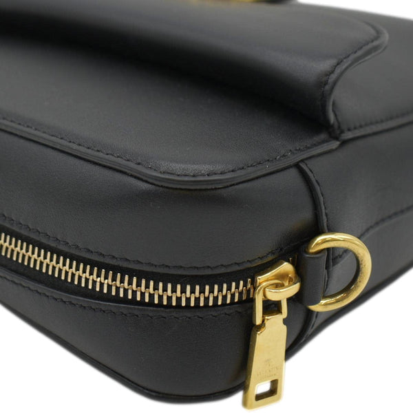 VALENTINO Garavani V Logo Leather Crossbody Bag Black