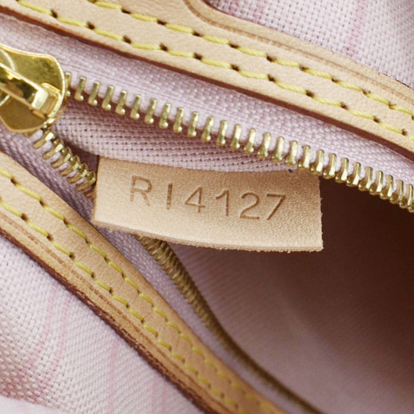 LOUIS VUITTON Delightful MM Damier Azur Hobo Shoulder Bag White