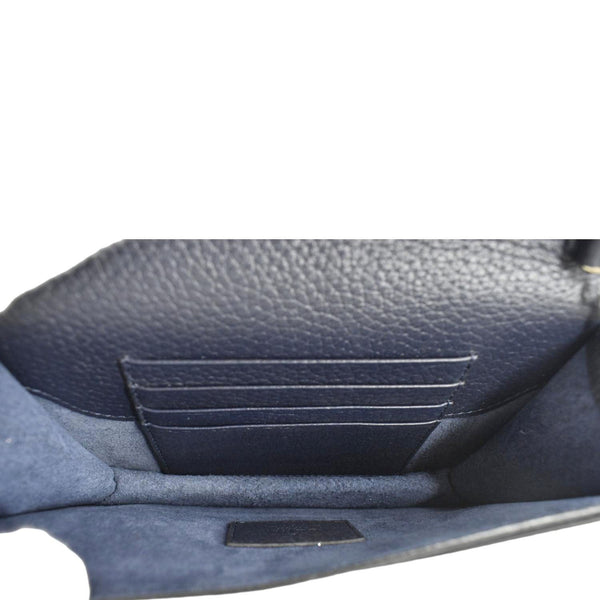 VALENTINO Rockstud Leather Wallet On Chain Crossbody Bag Navy Blue