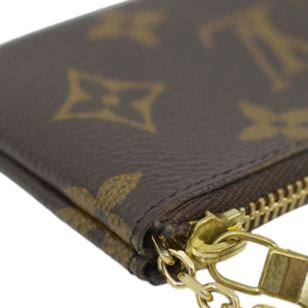 LOUIS VUITTON Brown Coin Case front right border view