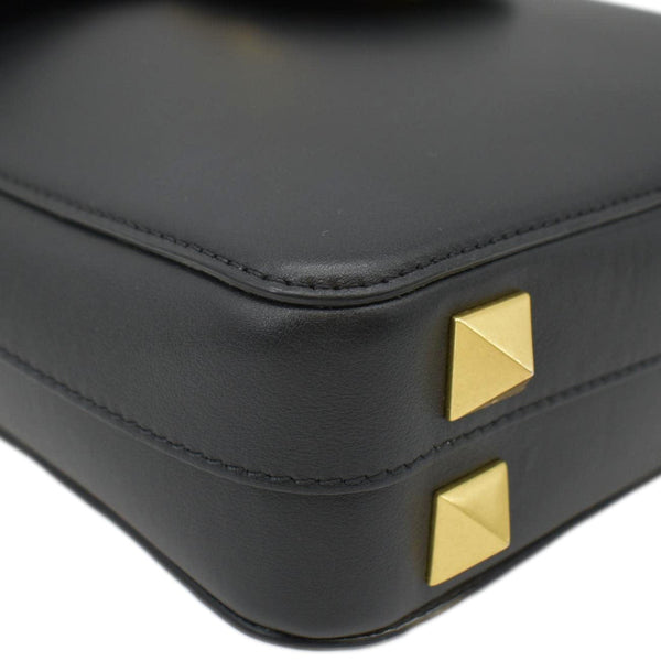 VALENTINO Garavani V Logo Leather Crossbody Bag Black