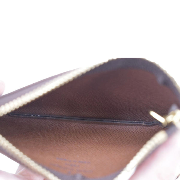 LOUIS VUITTON Brown Coin Case lower rightborder view  opened view