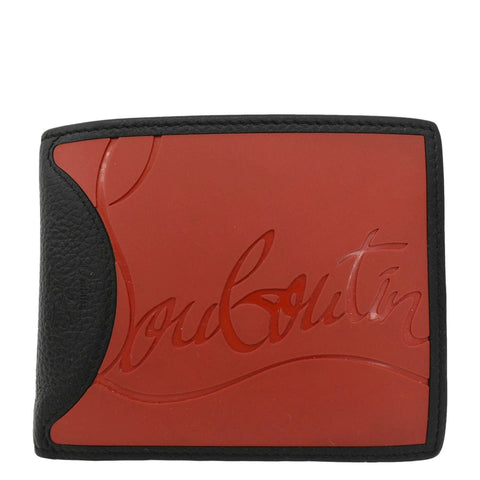 CHRISTIAN LOUBOUTIN Coolcard Grained Calf Leather Bifold Wallet Black