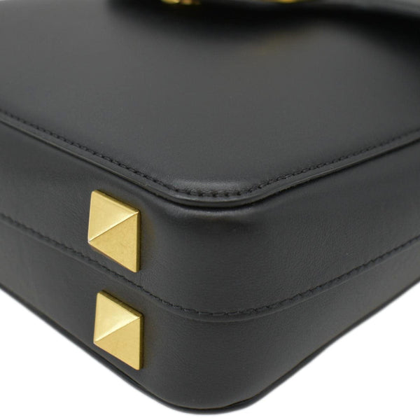 VALENTINO Garavani V Logo Leather Crossbody Bag Black