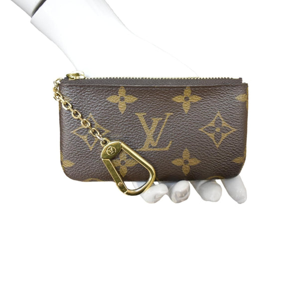 LOUIS VUITTON Brown Coin Case back view