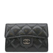 CHANEL Black Quilted Caviar Leather hand bag  front view