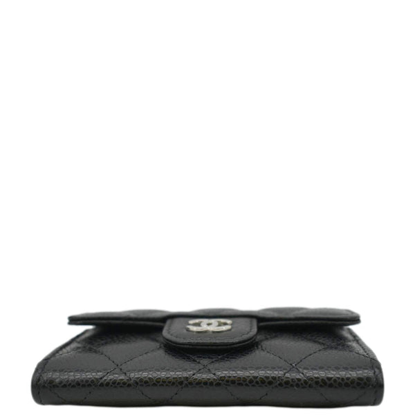 CHANEL Black Quilted Caviar Leather hand bag  lower end view