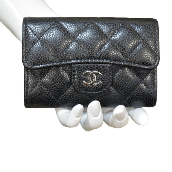 CHANEL Black Quilted Caviar Leather hand bag   dummy view