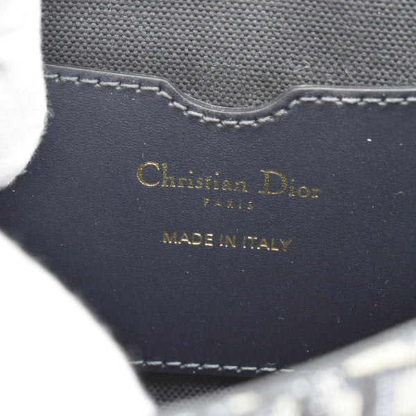 CHRISTIAN DIOR Bobby Medium Oblique Jacquard Canvas Crossbody Bag Navy Blue
