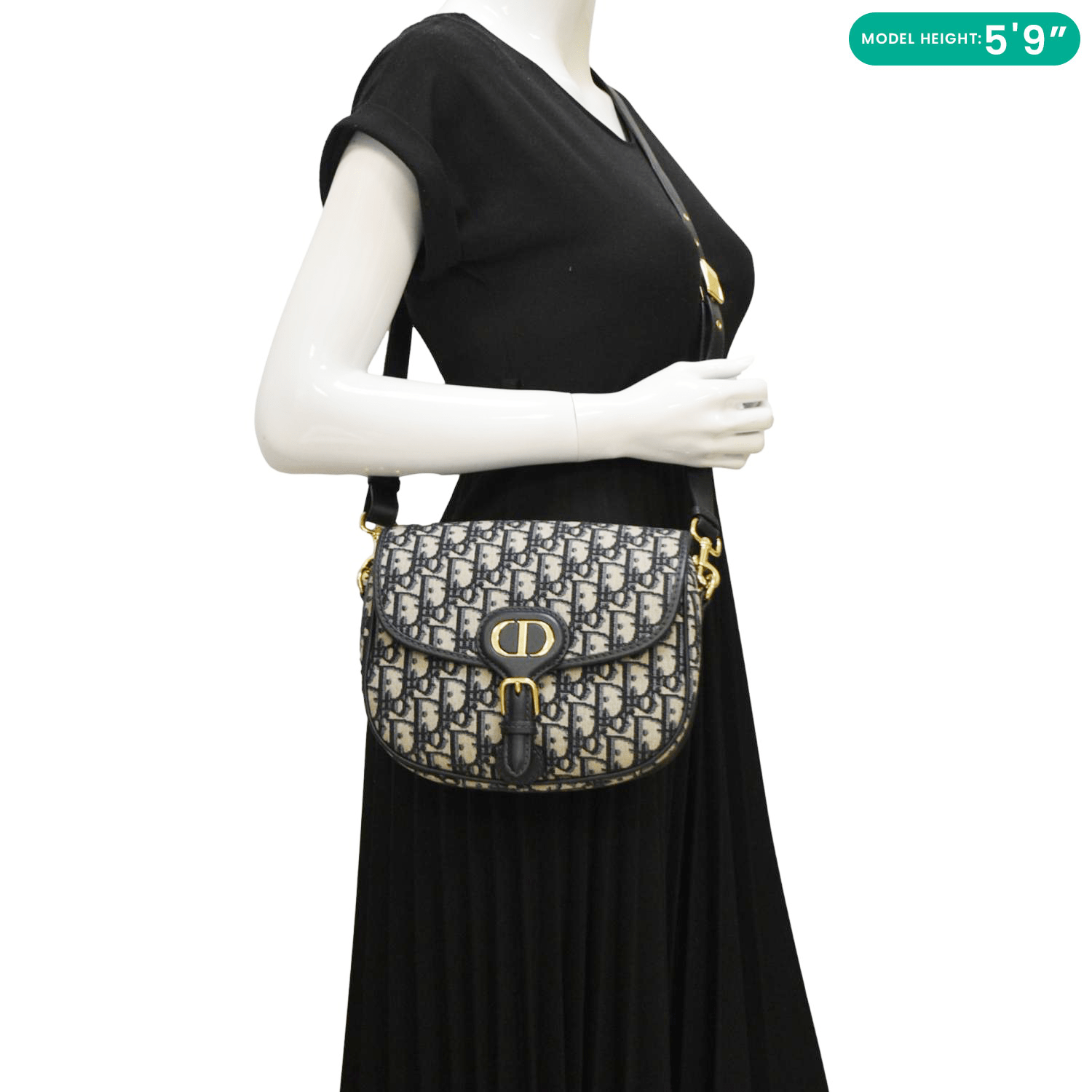 CD Bobby Medium Oblique Jacquard Canvas Crossbody Bag Blue CD Bobby Medium Oblique Jacquard Canvas Crossbody Bag Blue