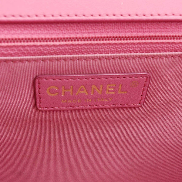 CHANEL Mademoiselle Chic Flap Medium Leather Shoulder Bag Pink