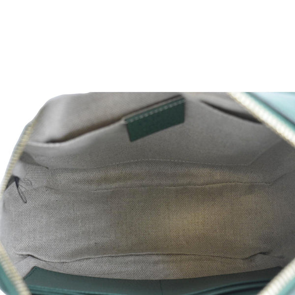 GUCCI Bree GG Canvas Leather Crossbody Bag Green 449413
