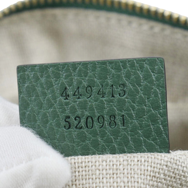 GUCCI Bree GG Canvas Leather Crossbody Bag Green 449413