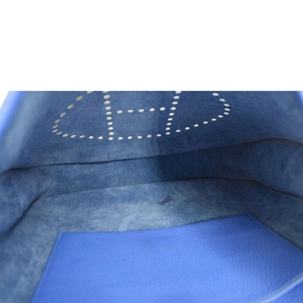 HERMES Evelyne III 29 Taurillon Leather Crossbody Bag Blue