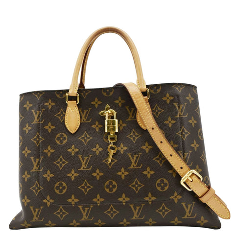 LOUIS VUITTON Flower Zipped Monogram Canvas Tote Bag Brown - RTS