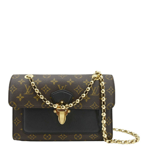 LOUIS VUITTON Victoire Monogram Canvas Crossbody Bag Black