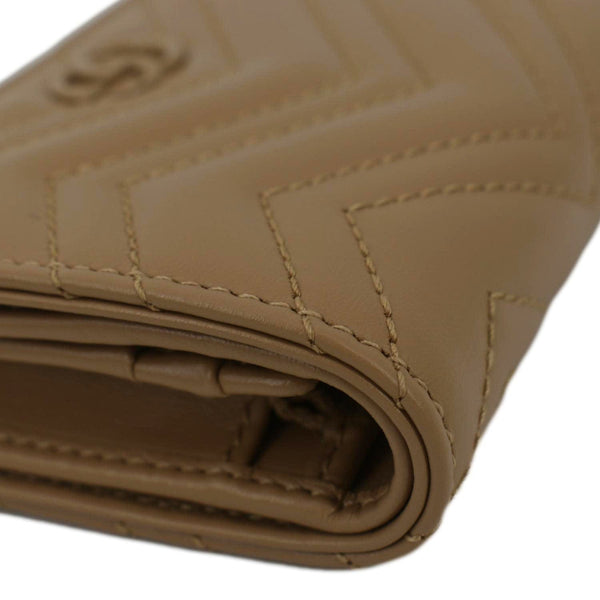 GUCCI Marmont GG Matelasse Leather Card Case Wallet Dusty Pink 466492