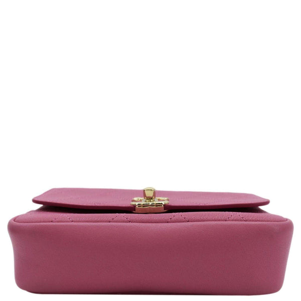 CHANEL Casual Trip Leather Waist Bag Pink