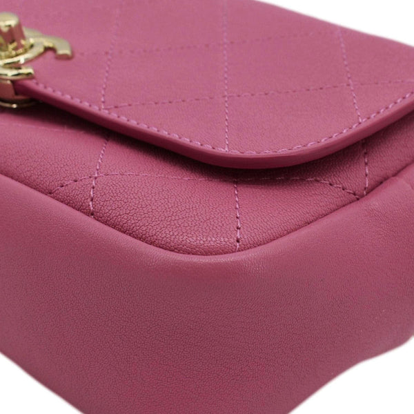 CHANEL Casual Trip Leather Waist Bag Pink