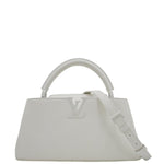 LOUIS VUITTON Capucines East-West MM Leather Crossbody Bag White