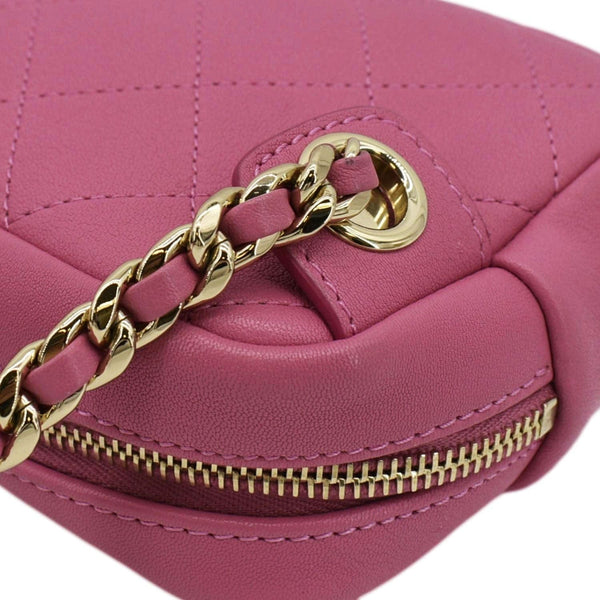 CHANEL Casual Trip Leather Waist Bag Pink