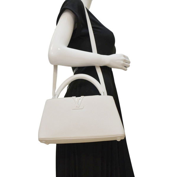 LOUIS VUITTON White leather handbag 