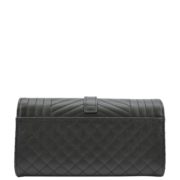 YVES SAINT Leather Wallet Black Bag back look