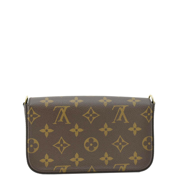 LOUIS VUITTON Felicie Strap & Go Monogram Canvas Crossbody Bag Brown