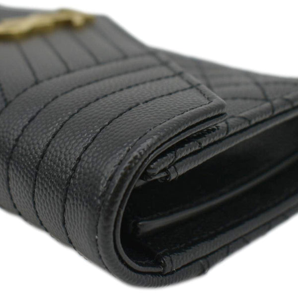 YVES SAINT Leather Wallet Black Bag ledt side look