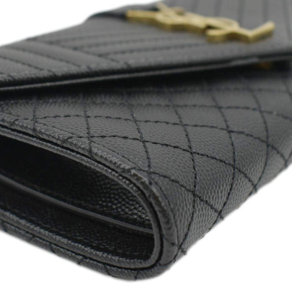 YVES SAINT Leather Wallet Black Bag border look