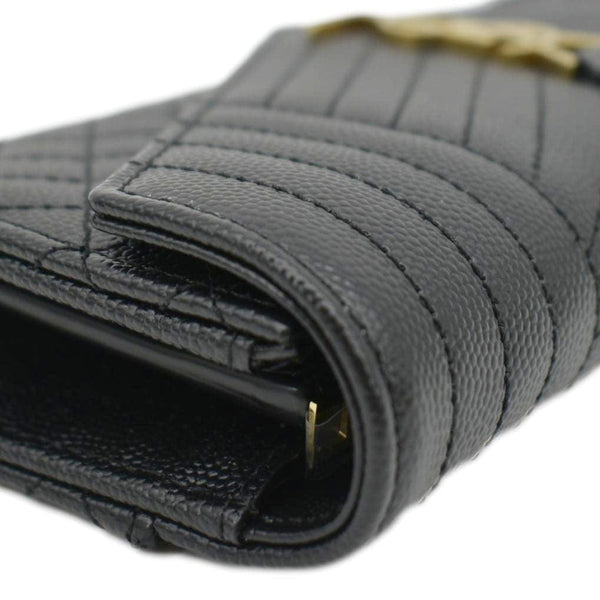 YVES SAINT Leather Wallet Black Bag side look