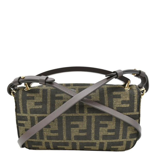 FENDI Baguette Mini Zucca Canvas Shoulder Bag Brown