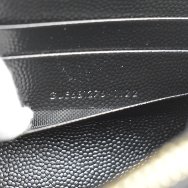 YVES SAINT Leather Wallet Black Bag brand name look